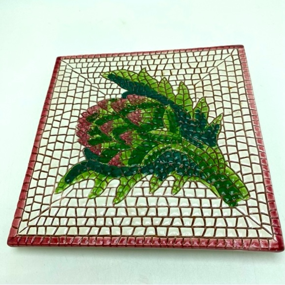 Pier One Italian Ceramic Tile Artichoke Design
